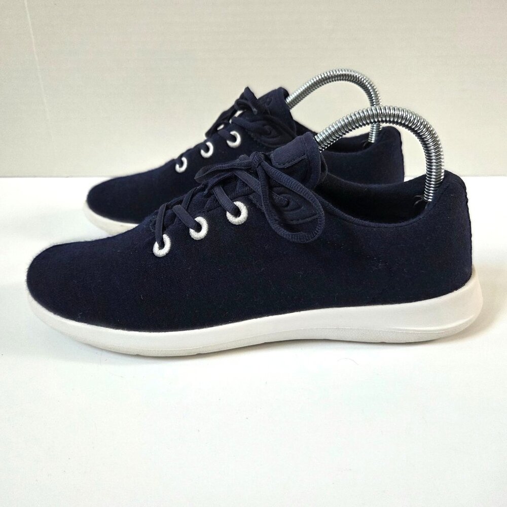 Merinos Shoes Womens 9 Navy Blue Merino Wool Lace Up Lightweight Casual Sneakers